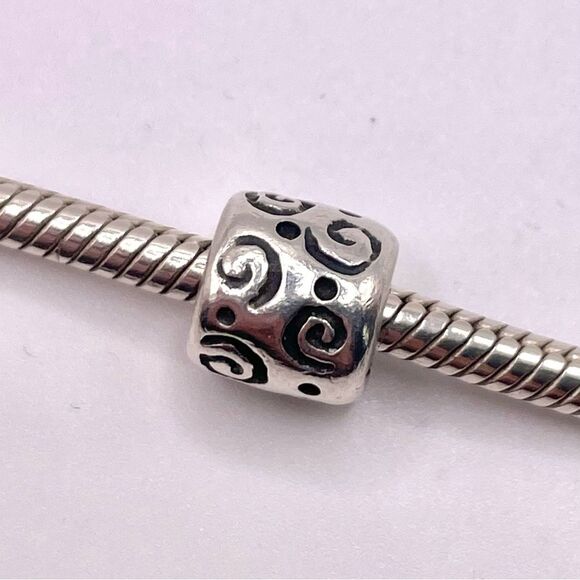 Pandora Retired Curls Charm Sterling Silver 790124 - Picture 2 of 6